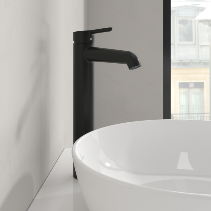 Villeroy&Boch Skyla bateria umywalkowa wysoka bez korka czarny mat TVW116003000K5