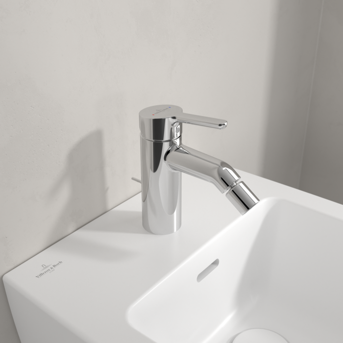 Villeroy&Boch Skyla bateria bidetowa z korkiem automatycznym chrom połysk TVB11600100061