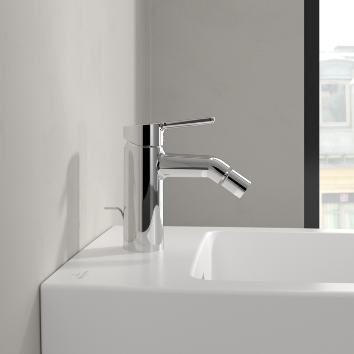 Villeroy&Boch Skyla bateria bidetowa z korkiem automatycznym chrom połysk TVB11600100061