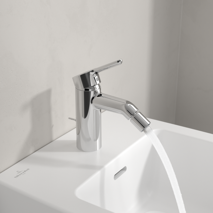 Villeroy&Boch Skyla bateria bidetowa z korkiem automatycznym chrom połysk TVB11600100061