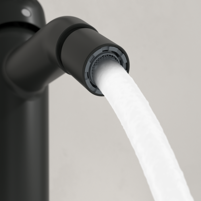 Villeroy&Boch Skyla bateria bidetowa z korkiem automatycznym czarny mat TVB116001000K5