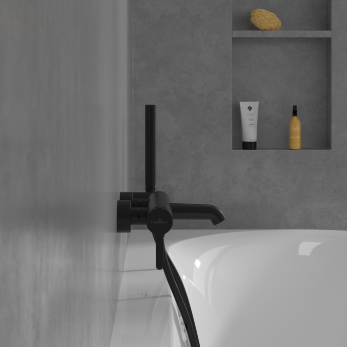 Villeroy&Boch Skyla bateria wannowa ścienna czarny mat TVS116003000K5