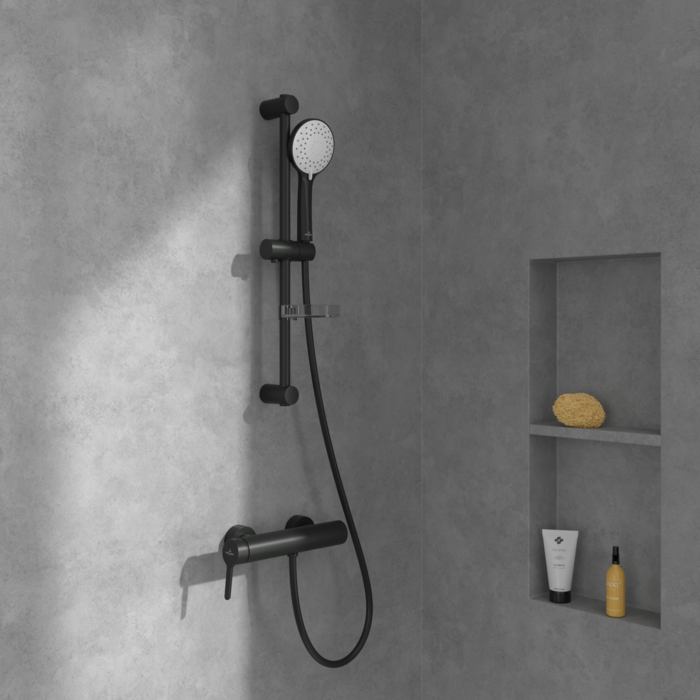 Villeroy&Boch Skyla bateria prysznicowa ścienna czarny mat TVS116004000K5