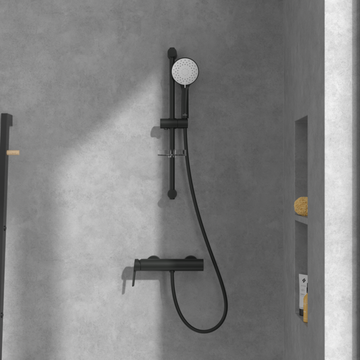 Villeroy&Boch Skyla bateria prysznicowa ścienna czarny mat TVS116004000K5