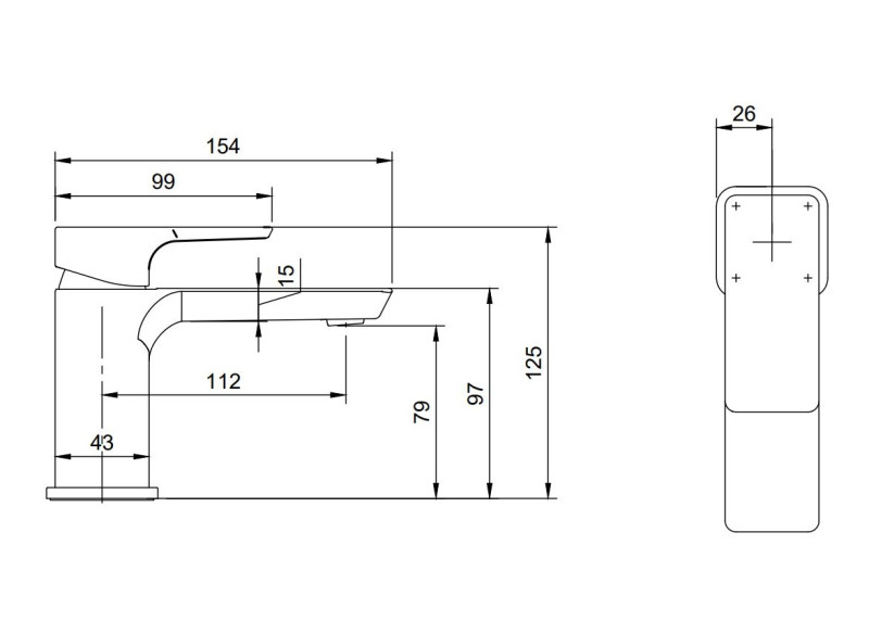 Villeroy&Boch Subway 3.0 bateria umywalkowa bez korka chrom połysk TVW11200100161