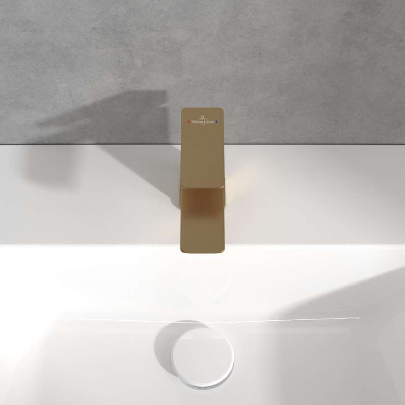 Villeroy&Boch Subway 3.0 bateria umywalkowa bez korka złoty szczotkowany TVW11200100176