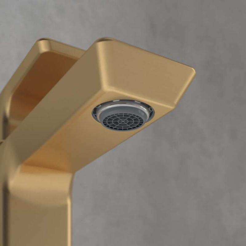 Villeroy&Boch Subway 3.0 bateria umywalkowa bez korka złoty szczotkowany TVW11200100176