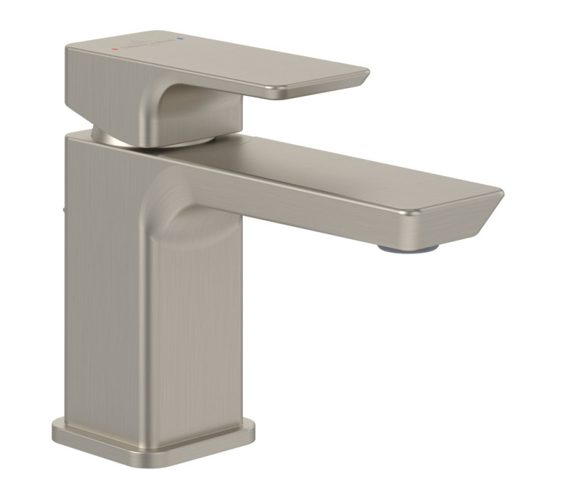 Villeroy&Boch Subway 3.0 bateria umywalkowa z korkiem automatycznym nikiel szczotkowany TVW11200100064