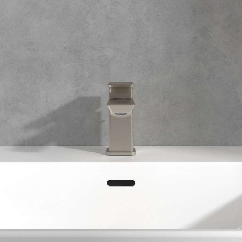 Villeroy&Boch Subway 3.0 bateria umywalkowa z korkiem automatycznym nikiel szczotkowany TVW11200100064