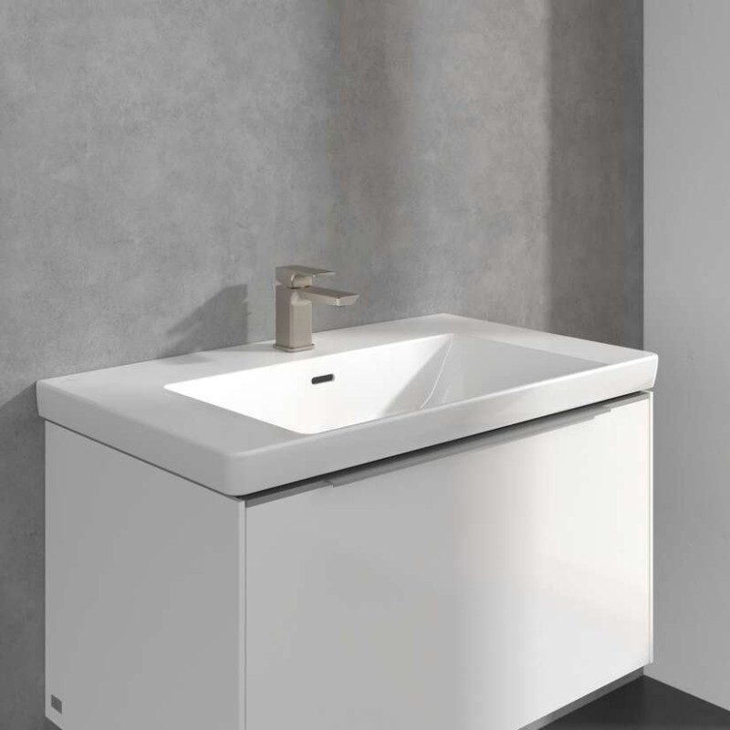 Villeroy&Boch Subway 3.0 bateria umywalkowa z korkiem automatycznym nikiel szczotkowany TVW11200100064