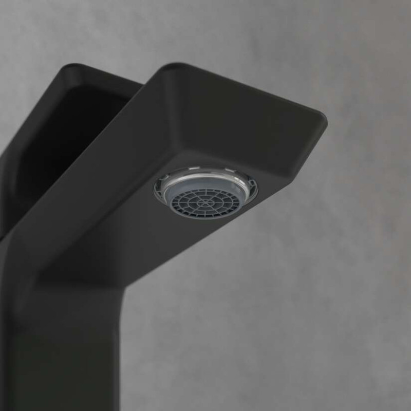 Villeroy&Boch Subway 3.0 bateria umywalkowa z korkiem automatycznym czarny matowy TVW112001000K5