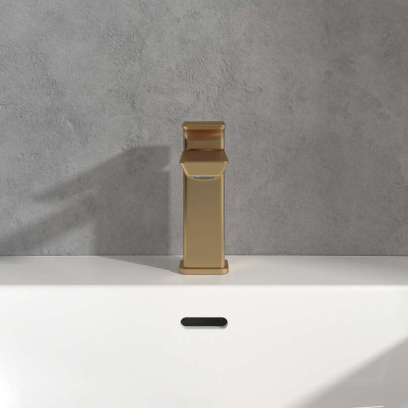 Villeroy&Boch Subway 3.0 bateria umywalkowa bez korka złoty szczotkowany TVW11200300076