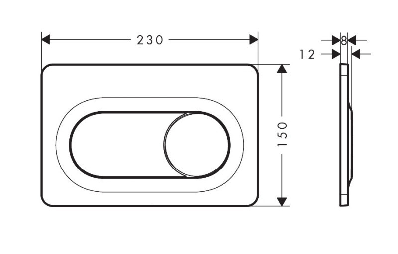 Hansgrohe iFrame Original S przycisk spłukujący WC biały połysk 66002450