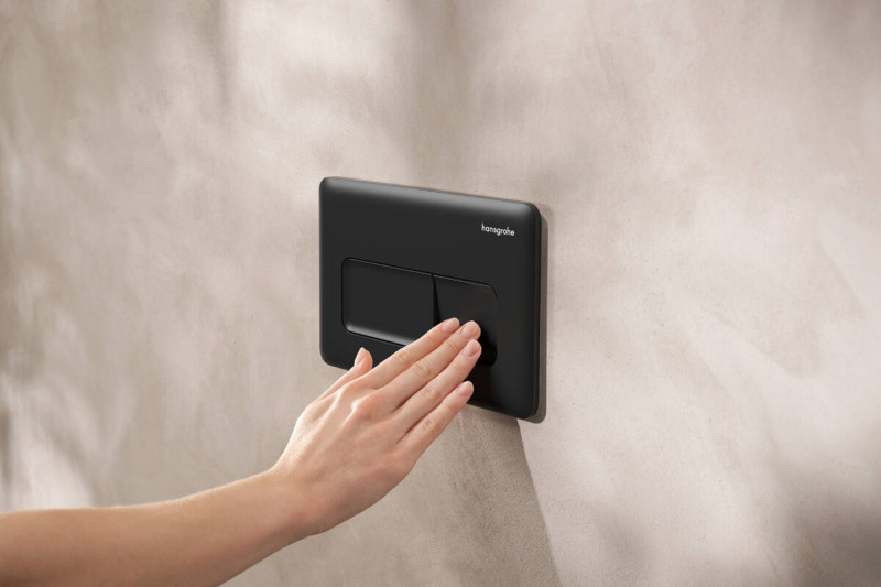 Hansgrohe iFrame Original Q przycisk spłukujący WC czarny matowy 66001670