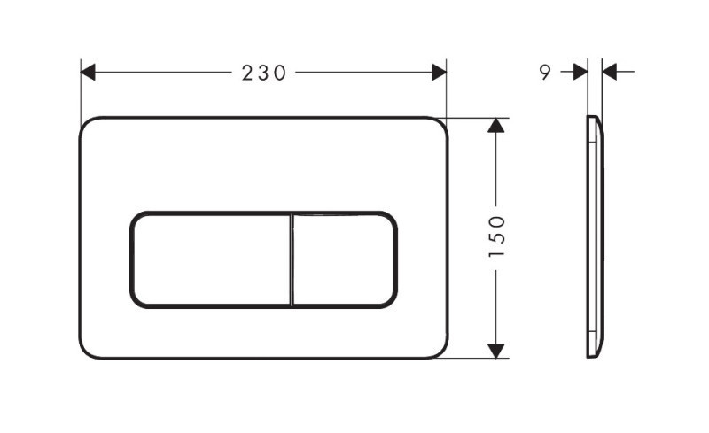 Hansgrohe iFrame Original Q przycisk spłukujący WC biały matowy 66001700