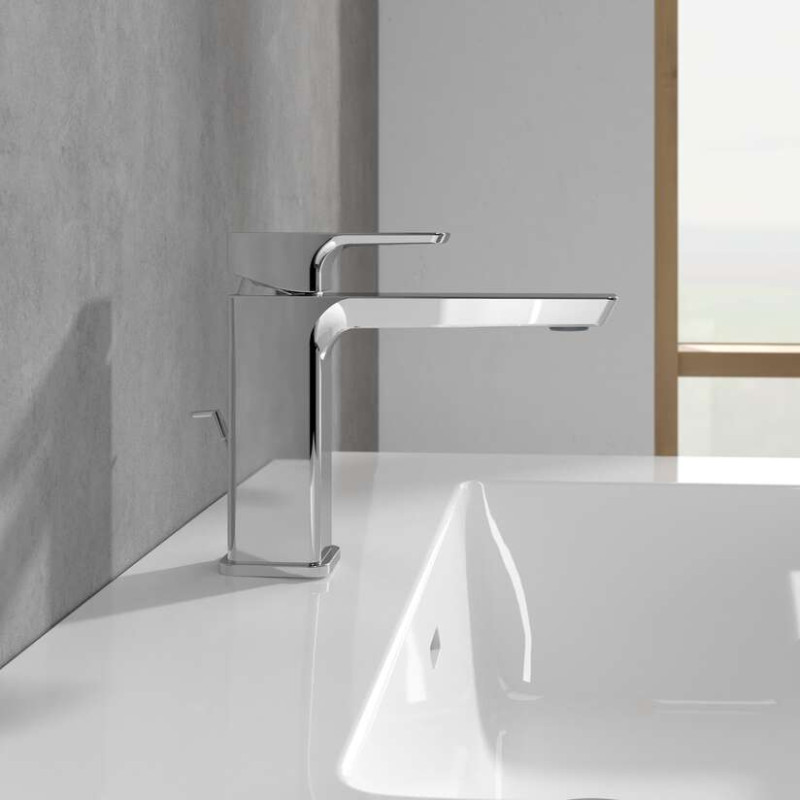 Villeroy&Boch Subway 3.0 bateria umywalkowa z korkiem automatycznym chrom połysk TVW11200200061