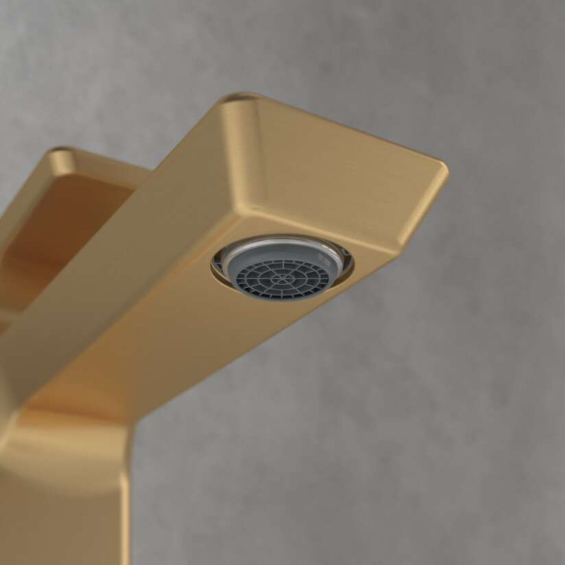 Villeroy&Boch Subway 3.0 bateria umywalkowa z korkiem automatycznym złoty szczotkowany TVW11200200076