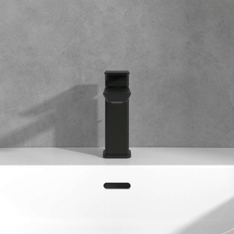 Villeroy&Boch Subway 3.0 bateria umywalkowa z korkiem automatycznym czarny matowy TVW112002000K5