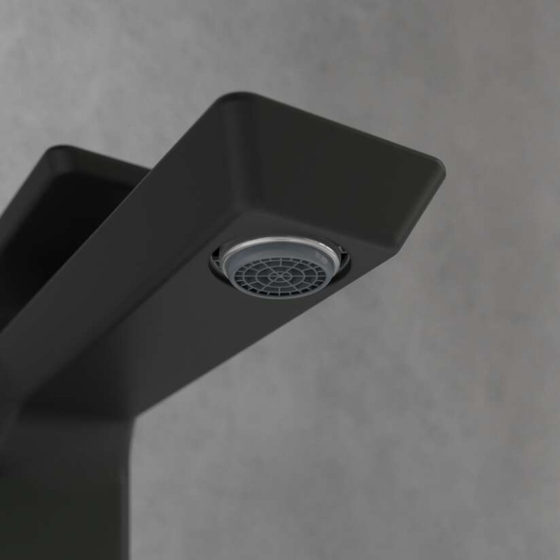 Villeroy&Boch Subway 3.0 bateria umywalkowa z korkiem automatycznym czarny matowy TVW112002000K5