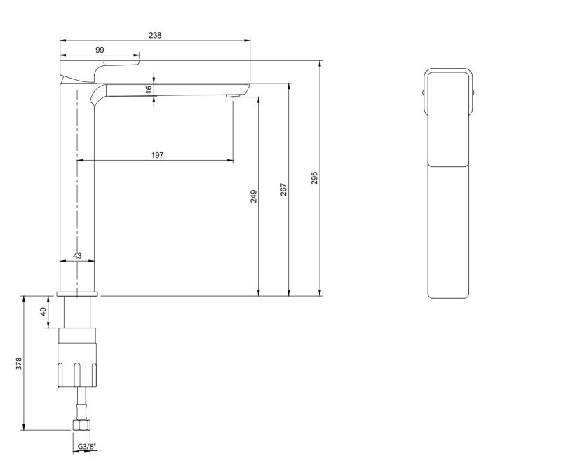 Villeroy&Boch Subway 3.0 bateria umywalkowa wysoka złoty szczotkowany TVW11200400076