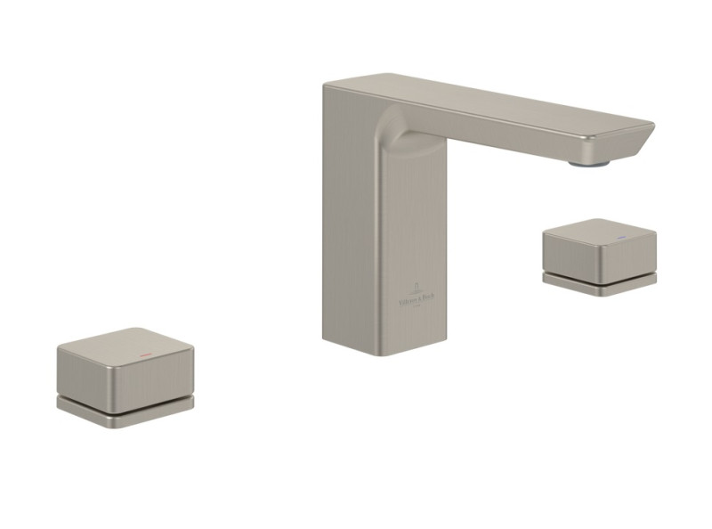 Villeroy&Boch Subway 3.0 bateria umywalkowa trzyotworowa nikiel szczotkowany TVW11200500064