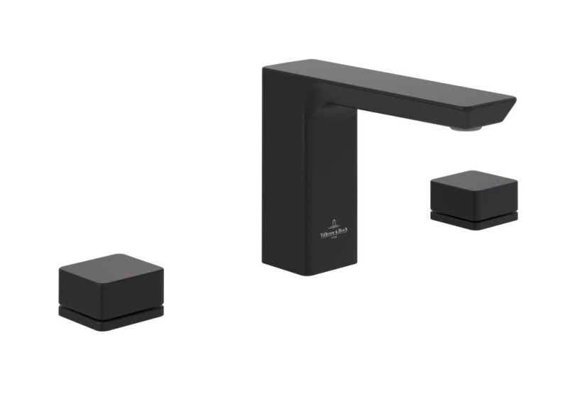 Villeroy&Boch Subway 3.0 bateria umywalkowa trzyotworowa czarny matowy TVW112005000K5