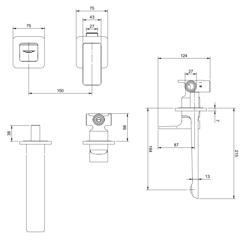 Villeroy&Boch Subway 3.0 bateria umywalkowa podtynkowa nikiel szczotkowany TVW11200700064