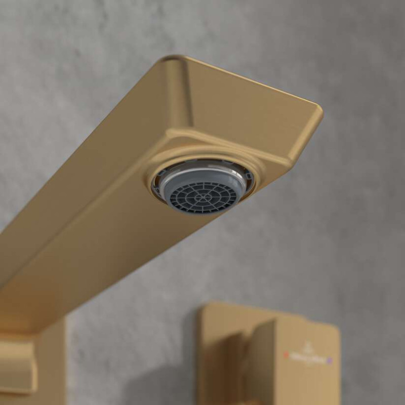 Villeroy&Boch Subway 3.0 bateria umywalkowa podtynkowa złoty szczotkowany TVW11200700076