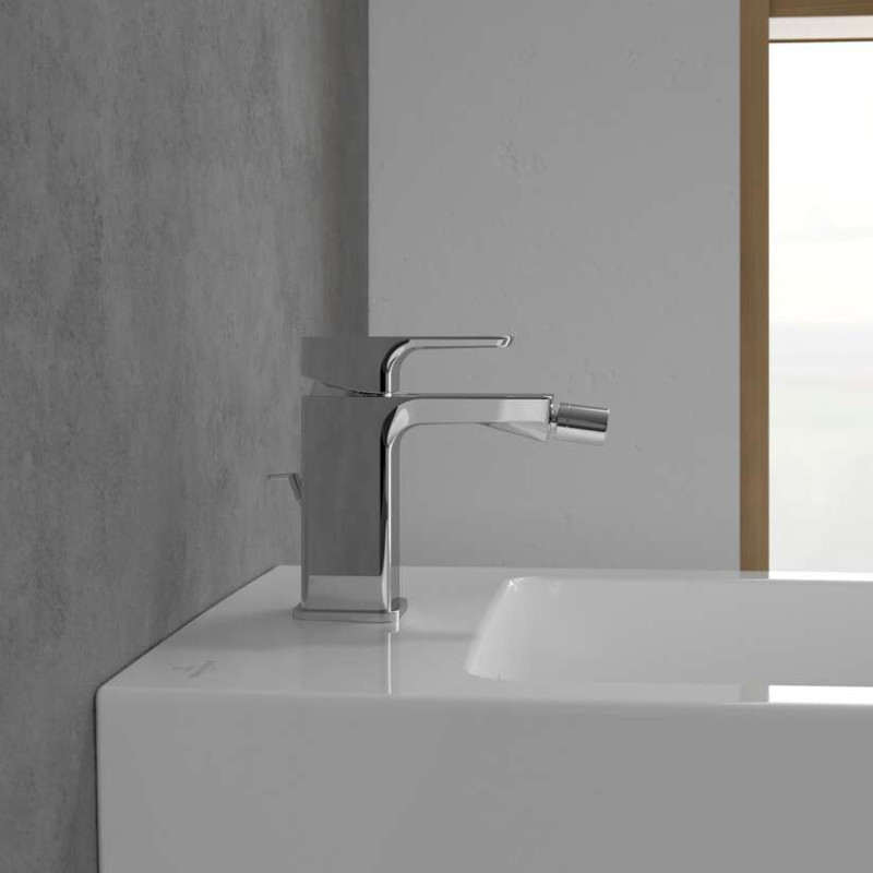 Villeroy&Boch Subway 3.0 bateria bidetowa z korkiem automatycznym chrom połysk TVB11200100061