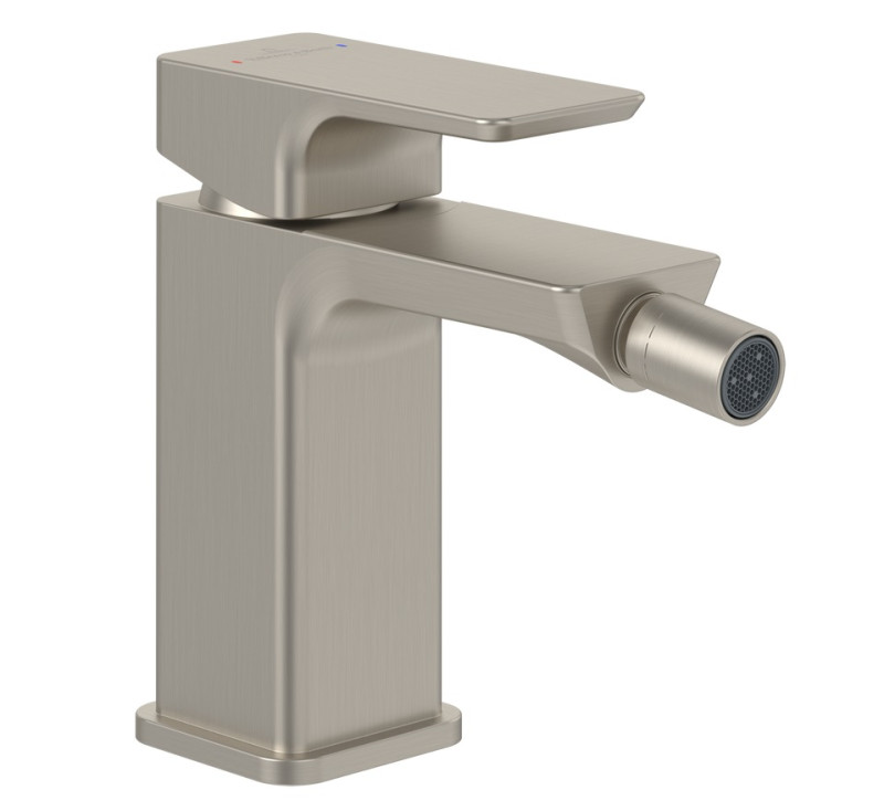 Villeroy&Boch Subway 3.0 bateria bidetowa z korkiem automatycznym nikiel szczotkowany TVB11200100064