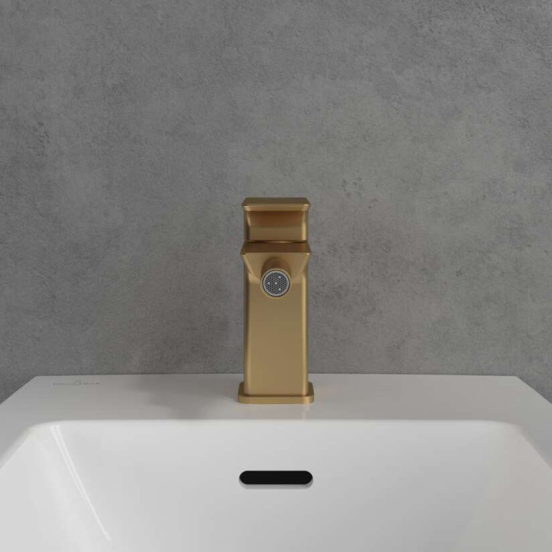 Villeroy&Boch Subway 3.0 bateria bidetowa z korkiem automatycznym złoty szczotkowany TVB11200100076