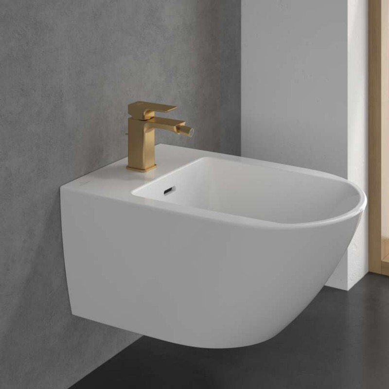Villeroy&Boch Subway 3.0 bateria bidetowa z korkiem automatycznym złoty szczotkowany TVB11200100076