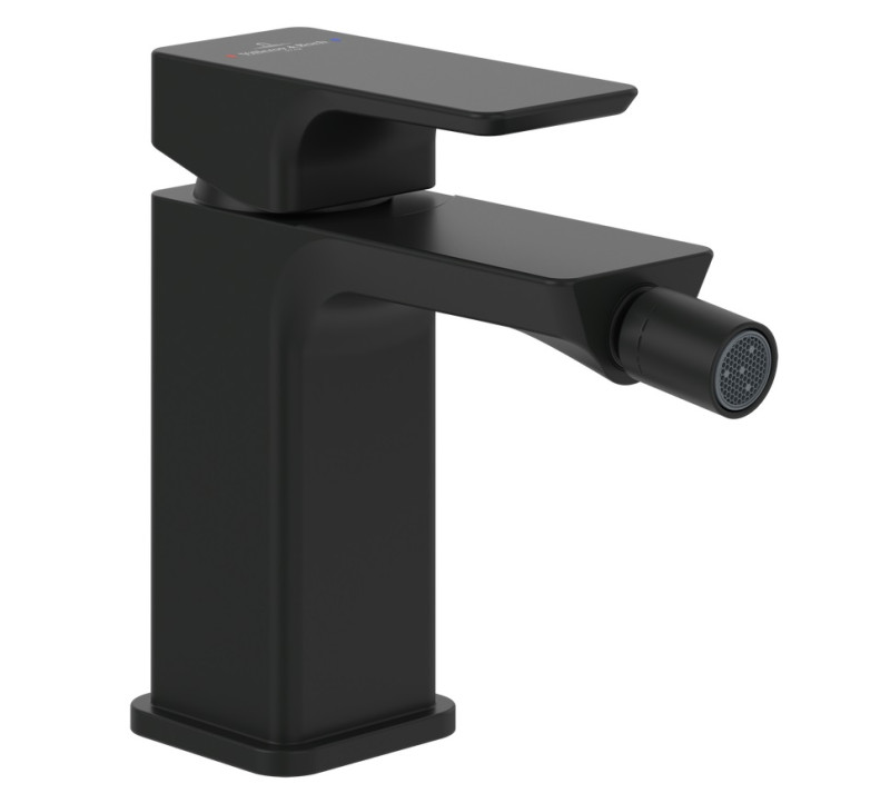 Villeroy&Boch Subway 3.0 bateria bidetowa z korkiem automatycznym czarny matowy TVB112001000K5