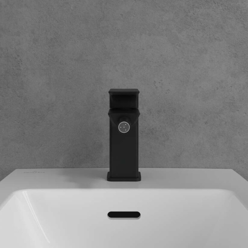 Villeroy&Boch Subway 3.0 bateria bidetowa z korkiem automatycznym czarny matowy TVB112001000K5