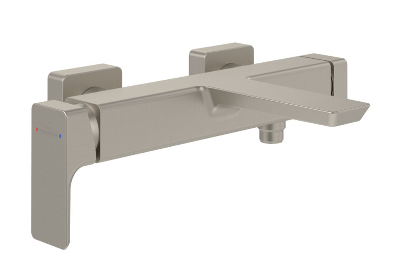 Villeroy&Boch Subway 3.0 bateria wannowa ścienna nikiel szczotkowany TVT11200200064