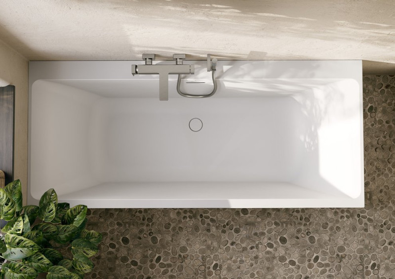 Villeroy&Boch Subway 3.0 bateria wannowa ścienna nikiel szczotkowany TVT11200200064