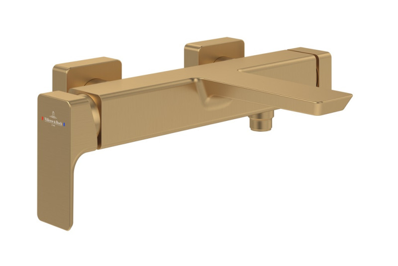 Villeroy&Boch Subway 3.0 bateria wannowa ścienna złoty szczotkowany TVT11200200076