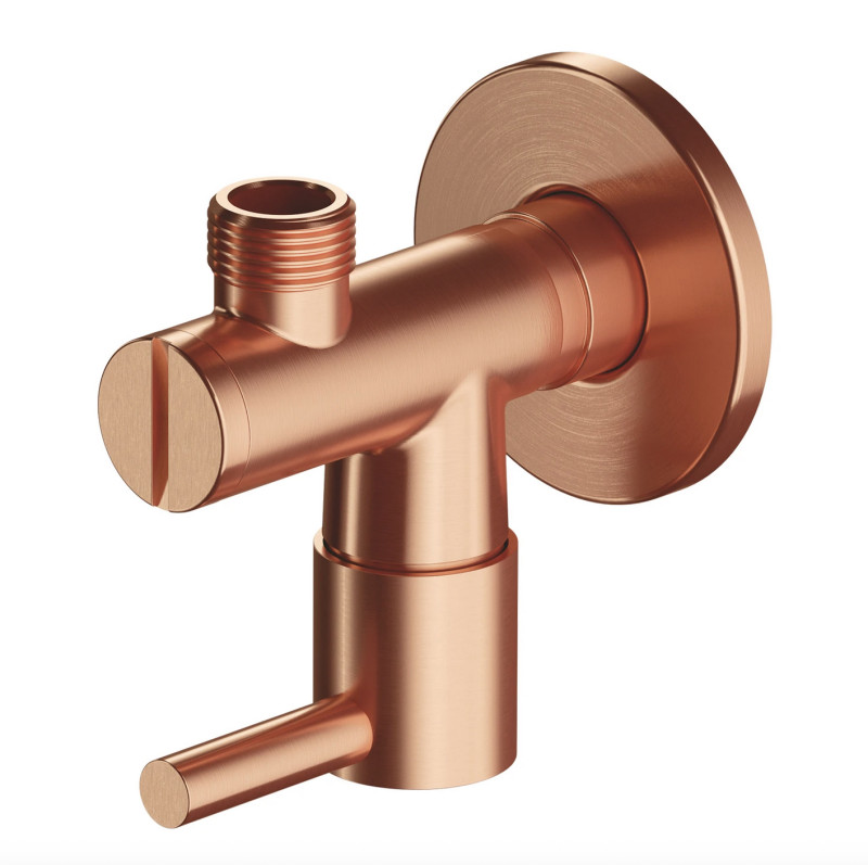 OMNIRES zawór kątowy z filtrem 1/2x3/8 miedź szczotkowana 8857CPB