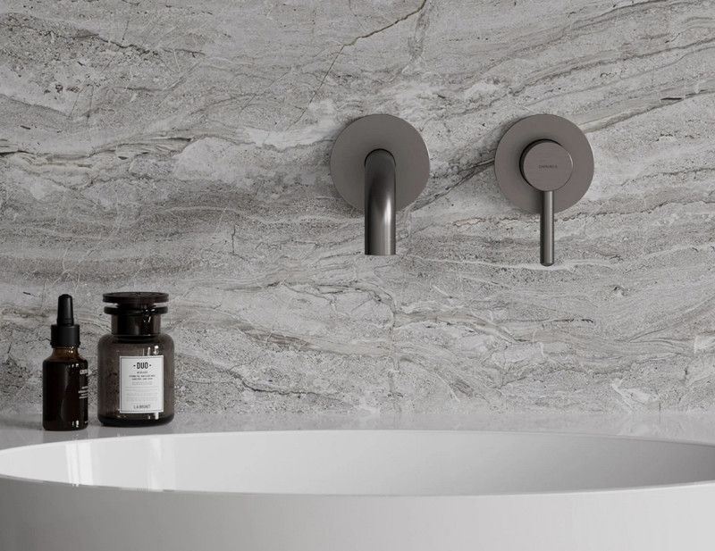 Omnires Y element zewnętrzny bateria umywalkowa podtynkowa 21,5 cm grafit szczotkowany Y1215HLROGR