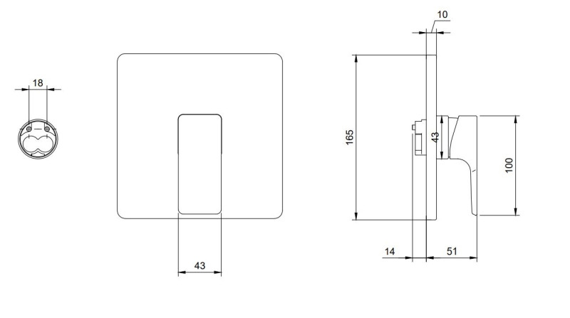 Villeroy&Boch Subway 3.0 bateria prysznicowa podtynkowa chrom połysk TVS11200200061