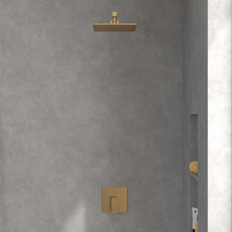 Villeroy&Boch Subway 3.0 bateria prysznicowa podtynkowa złoty szczotkowany TVS11200200076