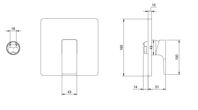 Villeroy&Boch Subway 3.0 bateria prysznicowa podtynkowa czarny matowy TVS112002000K5