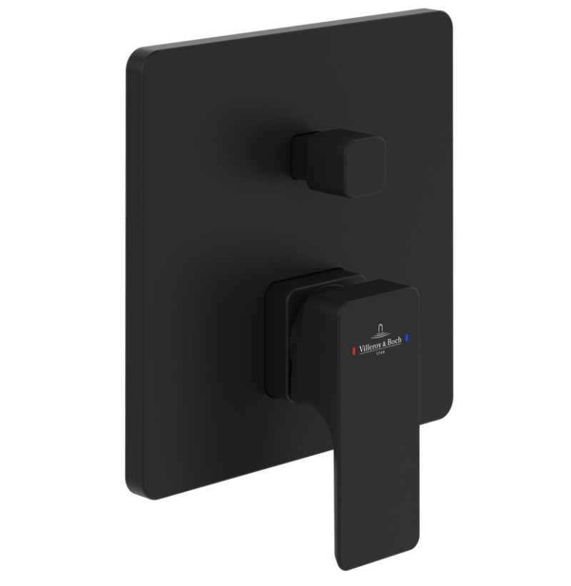 Villeroy&Boch Subway 3.0 bateria wannowo-prysznicowa podtynkowa czarny matowy TVS112003000K5