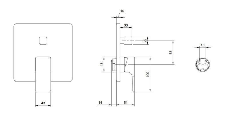 Villeroy&Boch Subway 3.0 bateria wannowo-prysznicowa podtynkowa czarny matowy TVS112003000K5