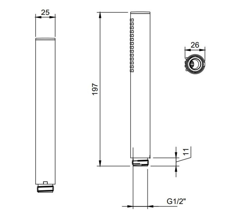 Villeroy&Boch Verve Showers słuchawka prysznicowa okrągła nikiel szczotkowany TVS10900600064