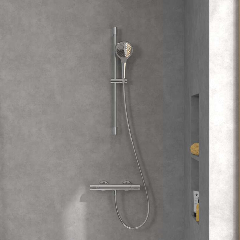 Villeroy&Boch Verve Showers zestaw prysznicowy z drążkiem chrom połysk TVS10900700061