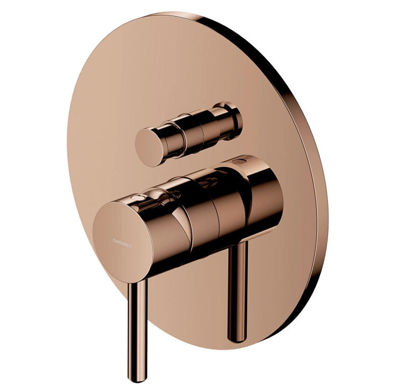 Omnires Y element natynkowy baterii prysznicowo-wannowej podtynkowej miedź połysk Y1235ROCP