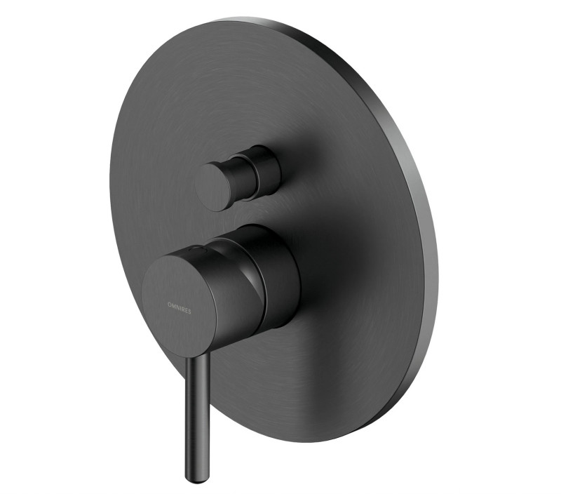 Omnires Y element natynkowy baterii prysznicowo-wannowej podtynkowej grafit szczotkowany Y1235ROGR