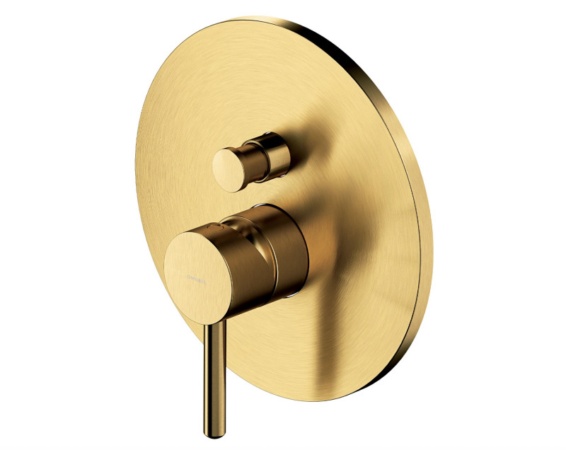 Omnires Y element natynkowy baterii prysznicowo-wannowej podtynkowej złoty szczotkowany Y1235ROGLB