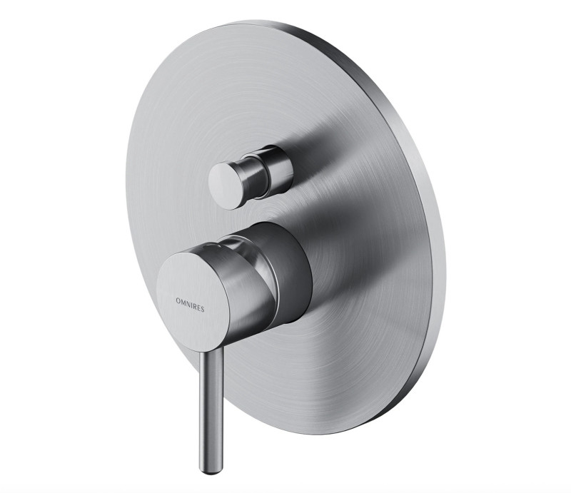 Omnires Y element natynkowy baterii prysznicowo-wannowej podtynkowej nikiel szczotkowany Y1235RONI